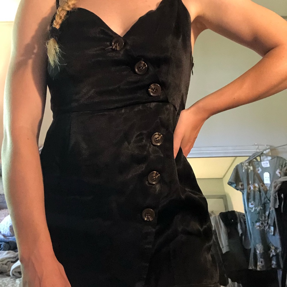 Pacsun black button up romper